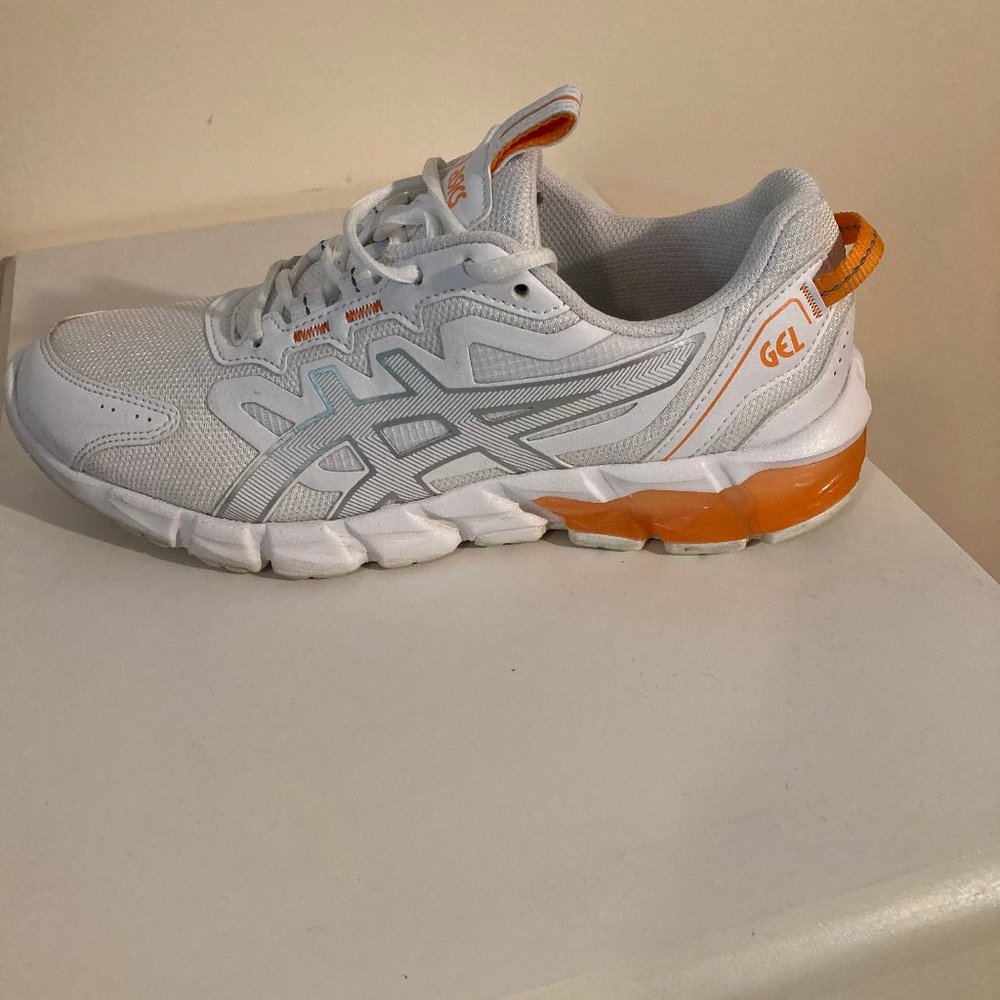 Asics GEL-QUANTUM 90 White/Sun Peach Running Sneakers - Picture 10 of 12